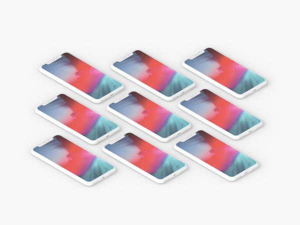 Clay iPhone X Presentation Mockup Set