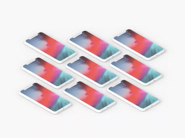 Clay iPhone X Presentation Mockup Set