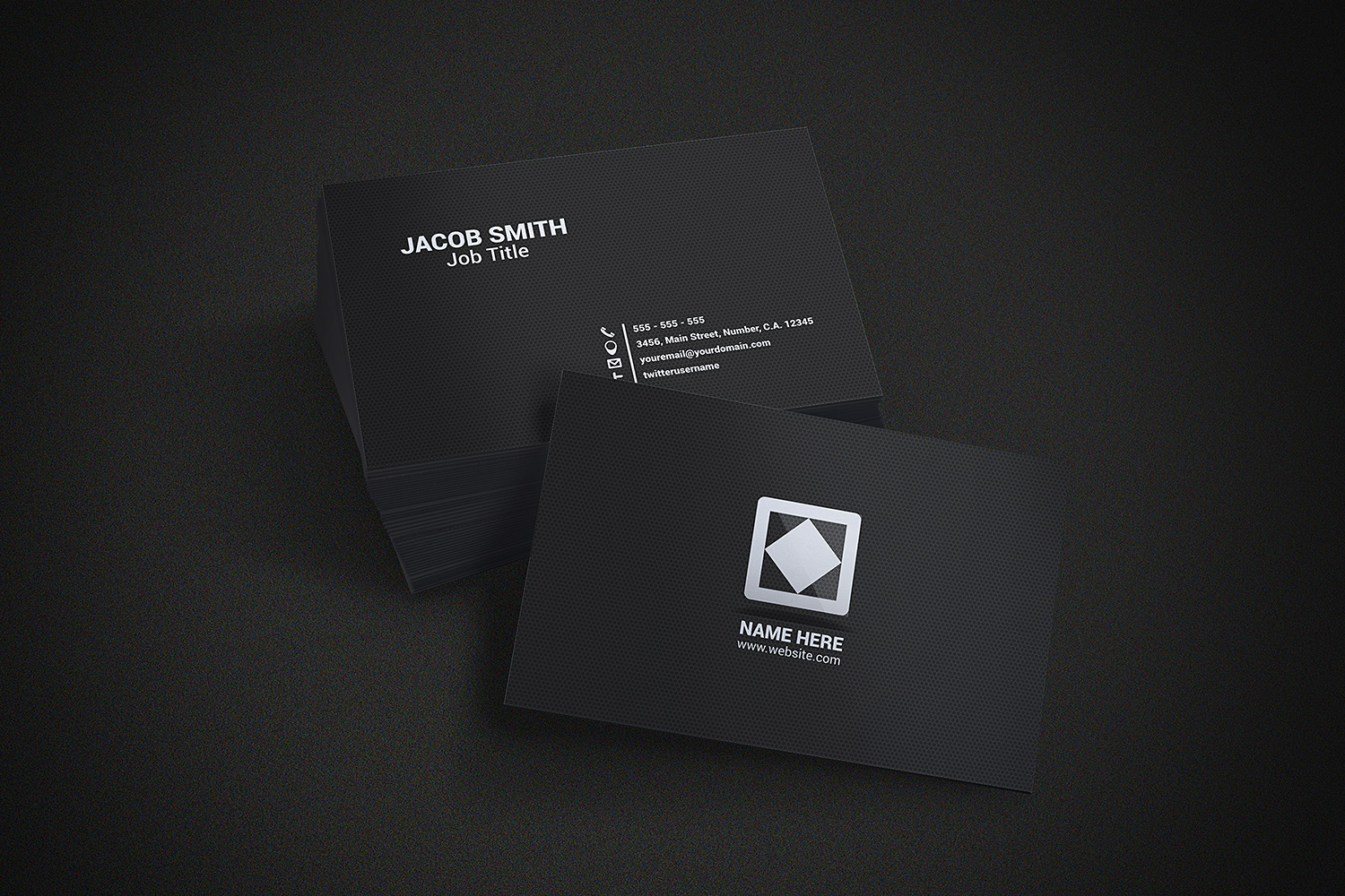 Download Dark Business Card Mockup | Free Mockup