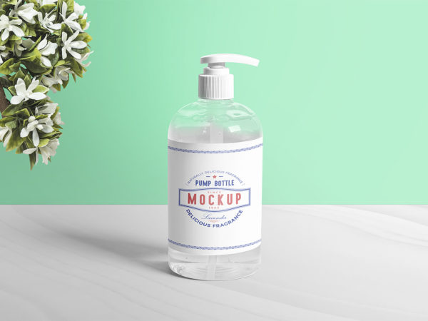 Dispenser Pump Bottle Mockup