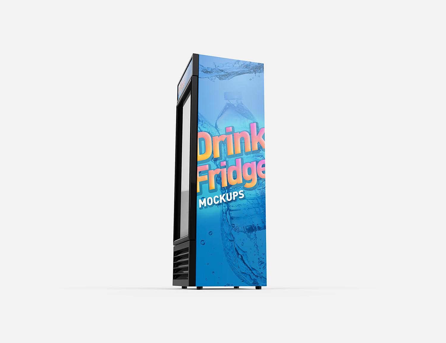 Free Drink Fridge Refrigerator Mockups | Free Mockup