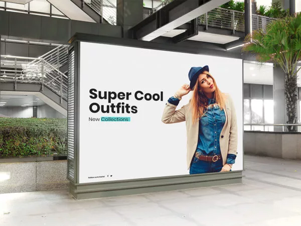 Mall Indoor Billboard Mockup