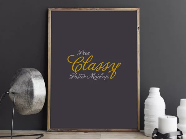 Dark Poster Frame Mockup