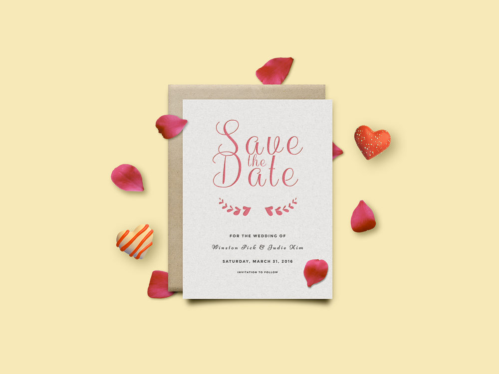 Invitation Card Mockup PSD