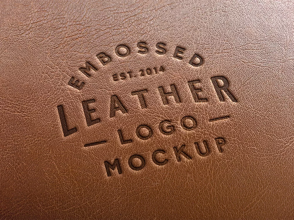 Leather Stamping Logo Mockup