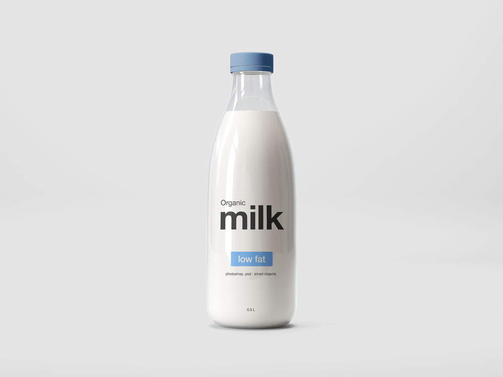 Download Milk Plastic Bottle Mockup | Free Mockup