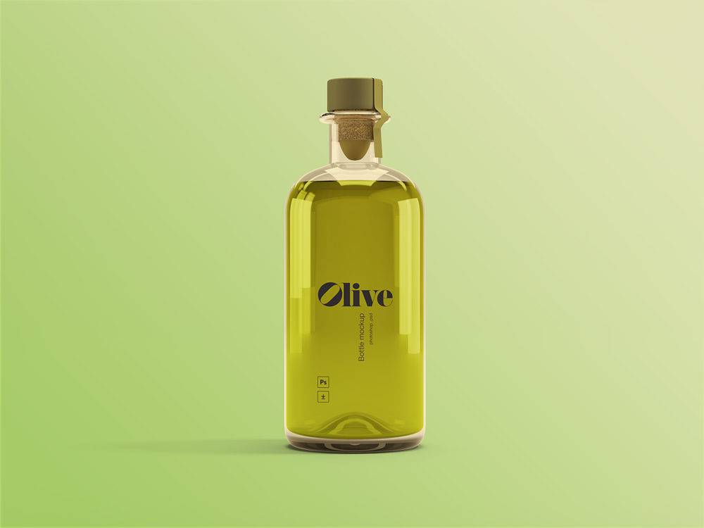 Plastic Oil Bottle Mockup Free