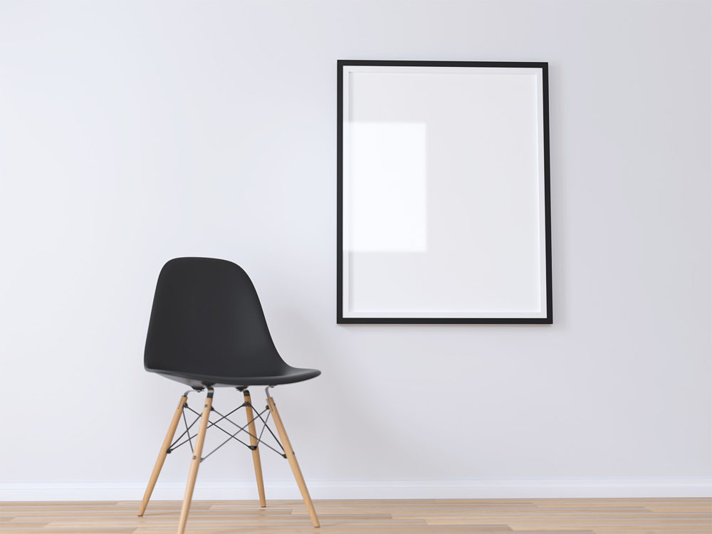 Realistic Poster Frame Mockup Free