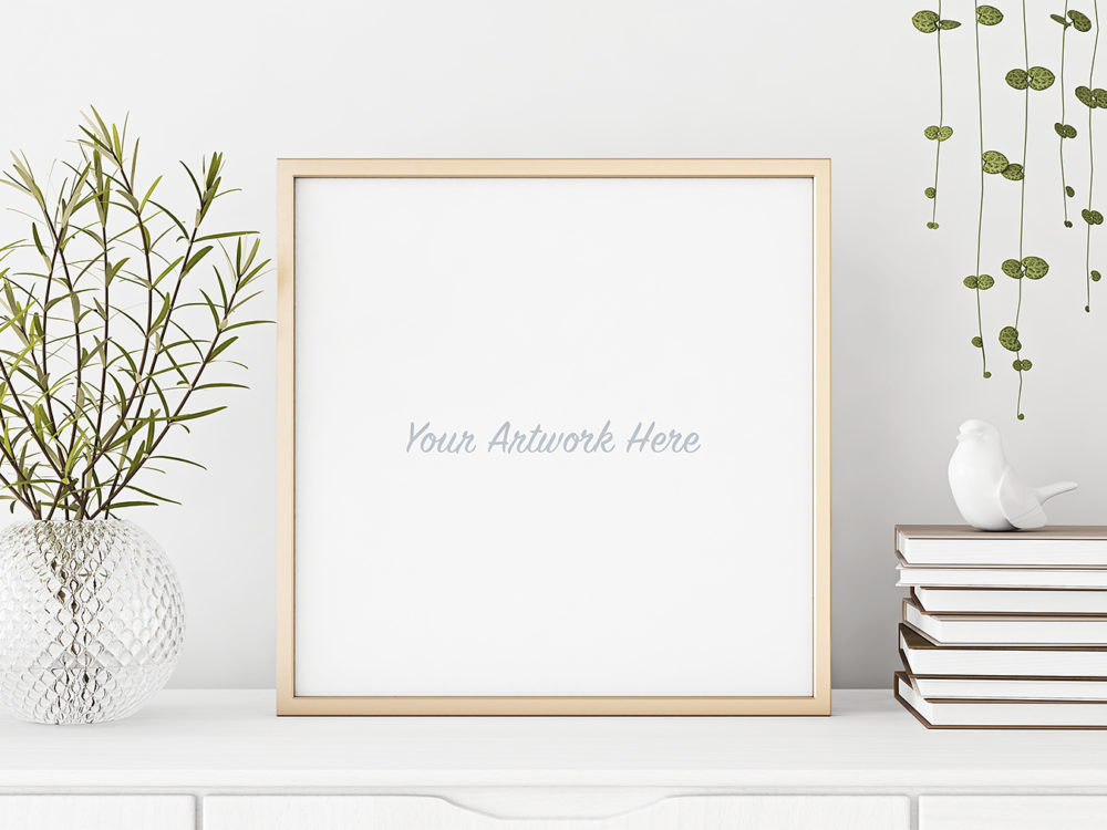 Square Poster Frame Mockup