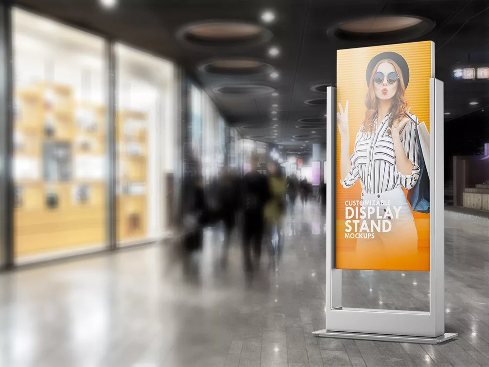 Stand Display Sign Mockup