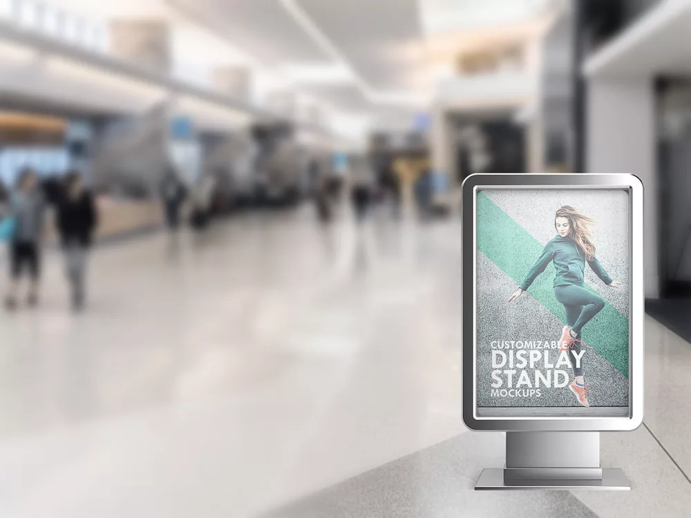 Stand Display Sign Mockup