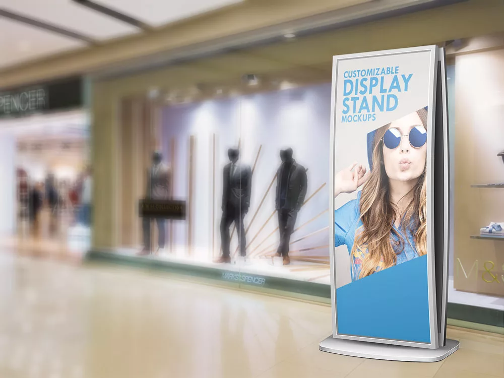 Stand Display Sign Mockup