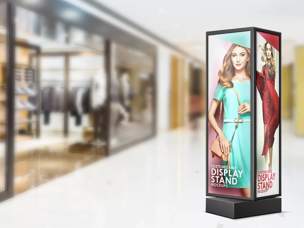 Stand Display Sign Mockup