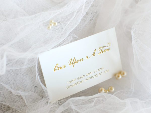 Vintage Wedding Business Card Mockups