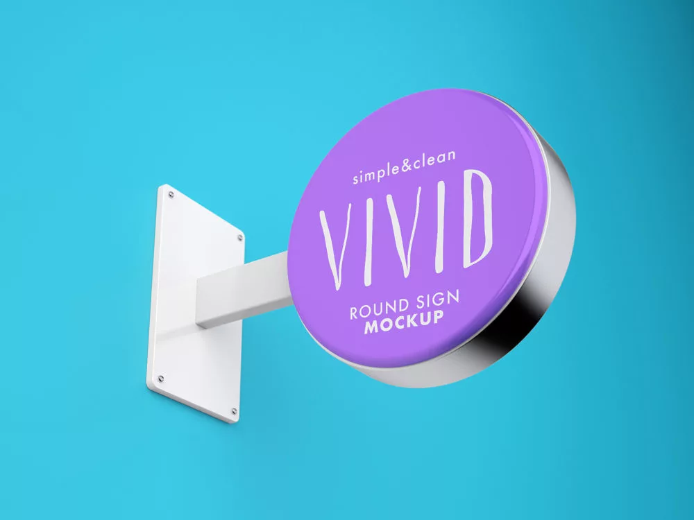 Vivid clean sign mockup