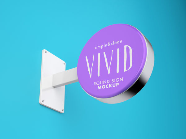 Vivid clean sign mockup