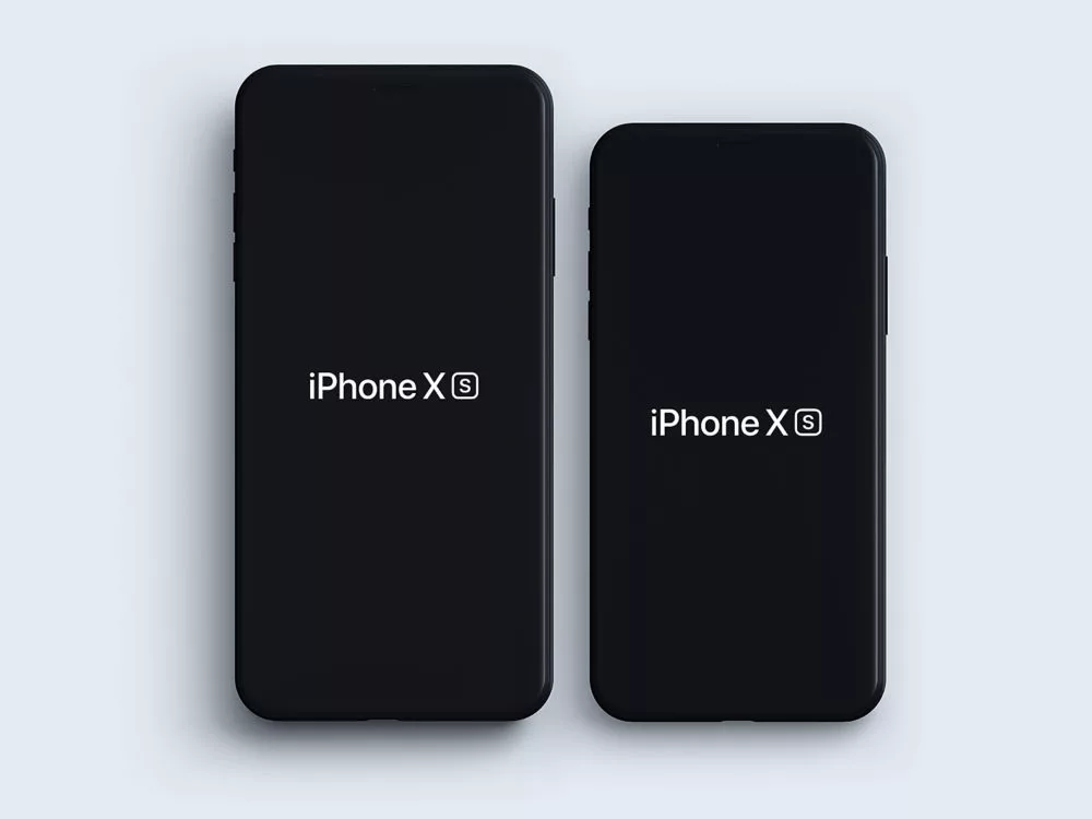 iPhone Xs and iPhone Xs Max mockups free (PSD and Sketch)