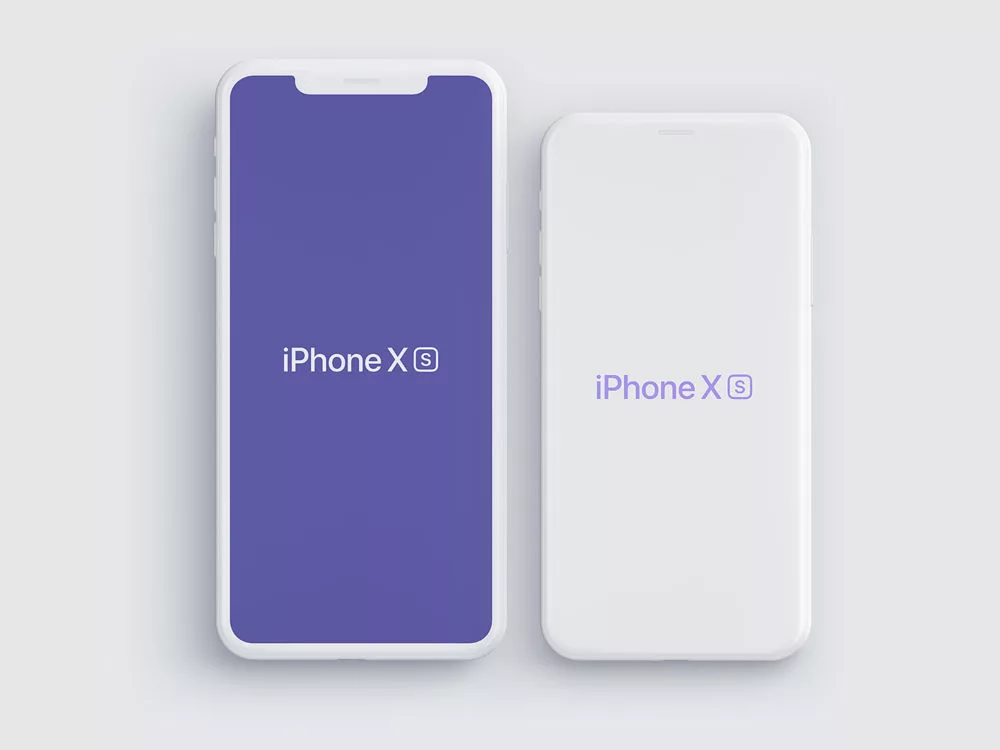 iPhone Xs and iPhone Xs Max mockups free (PSD and Sketch)