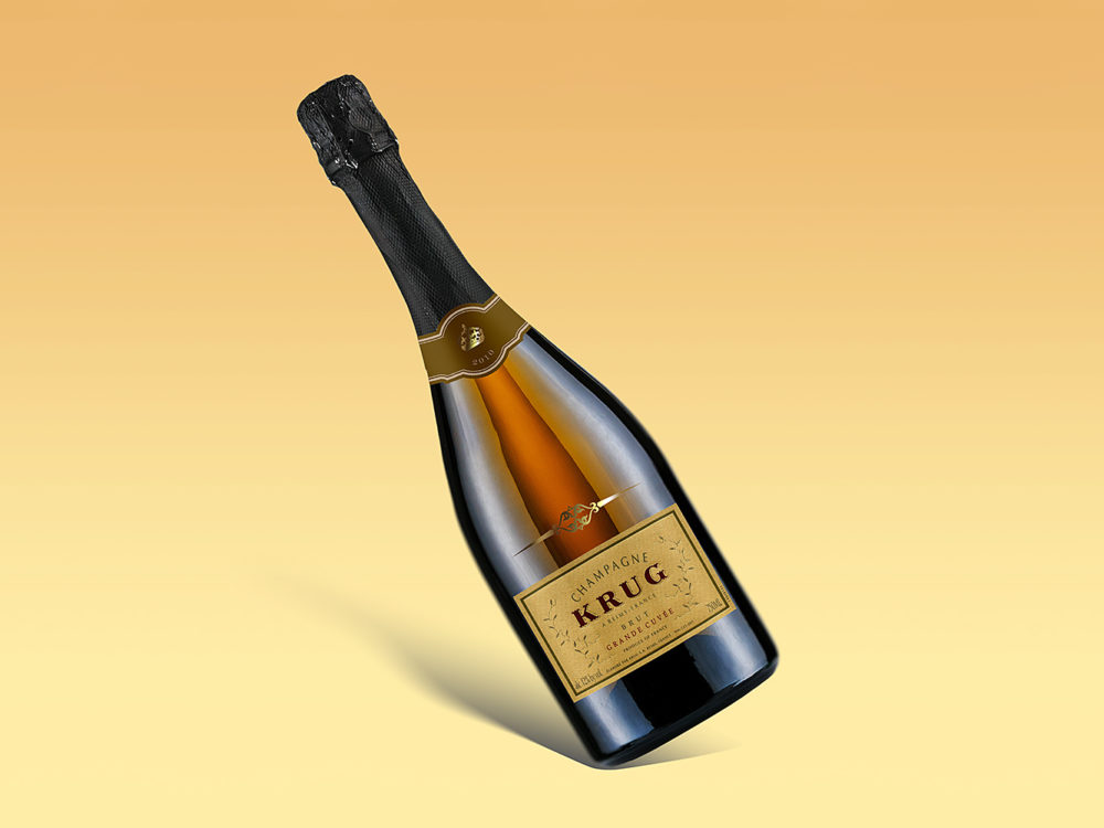 Free Champagne Bottle Mockup | Free Mockup