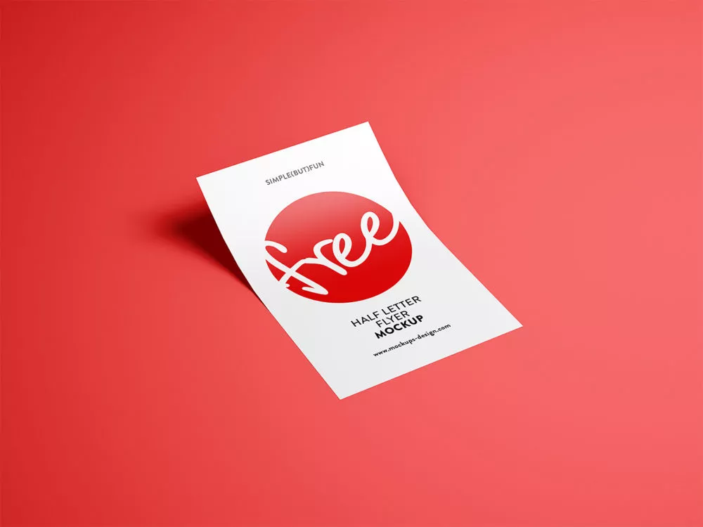 Free Half Page Flyer Mockup