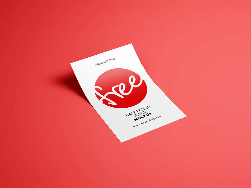 Free Half Page Flyer Mockup