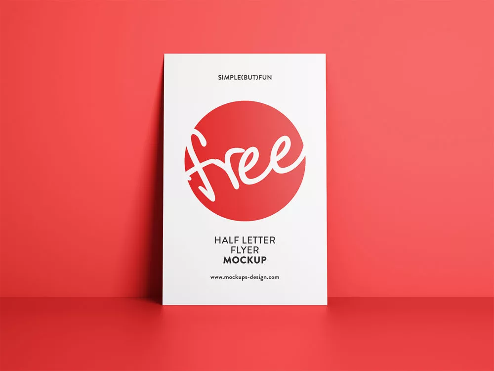 Free Half Page Flyer Mockup