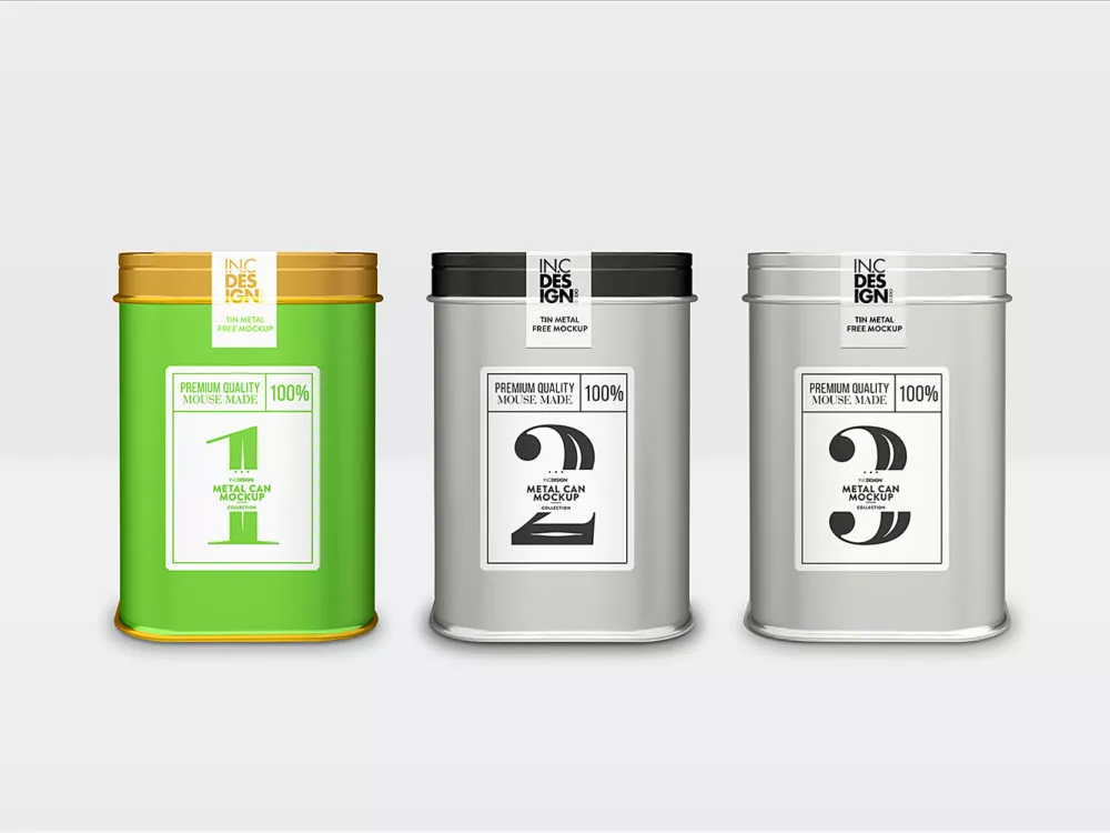 Free Metal Packaging Mockup