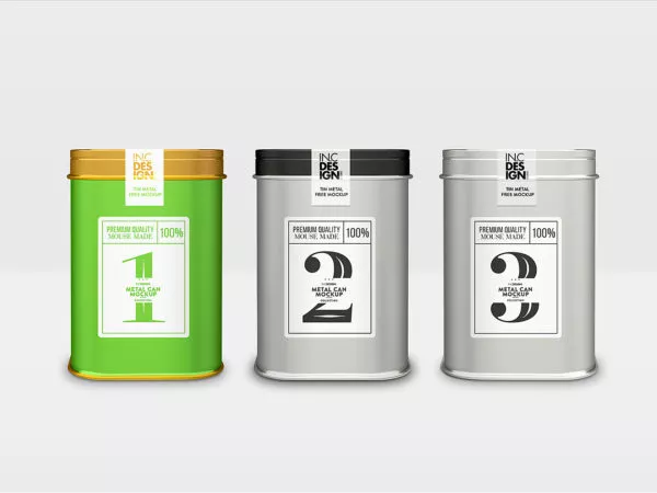 Metal Jars Packaging Mockup