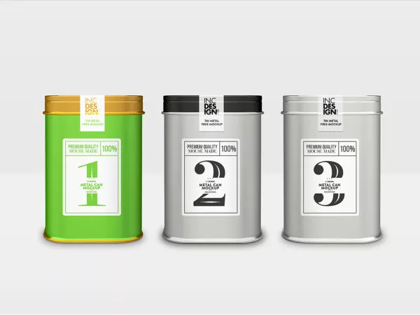 Metal Jars Packaging Mockup