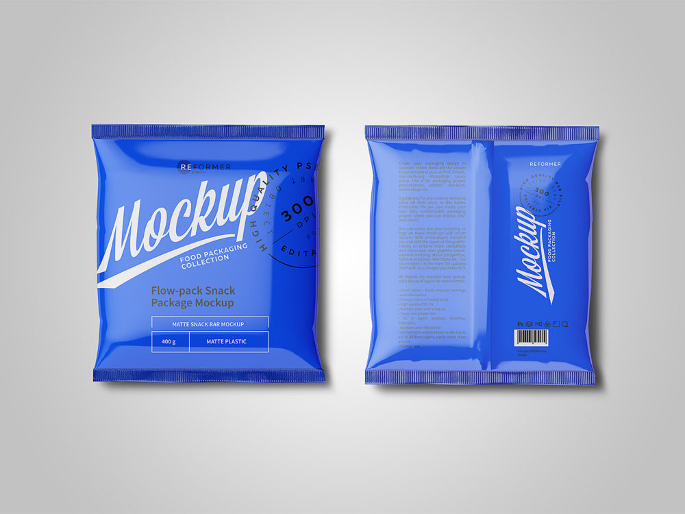 Free Plastic Snack Package Mockup | Free Mockup