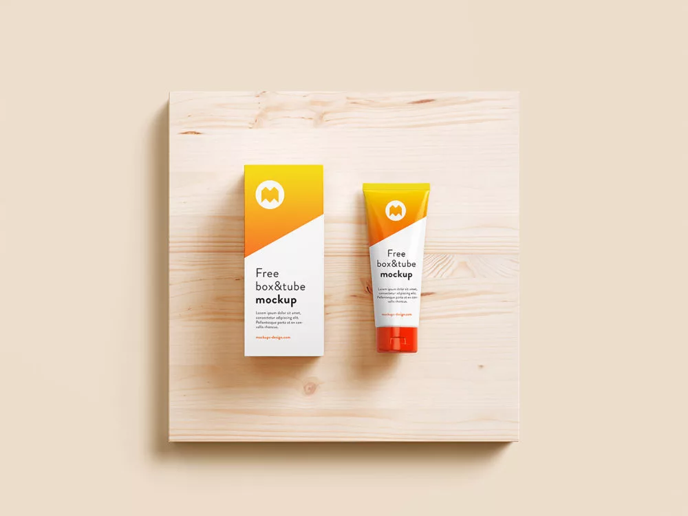 Free Tube and Box Mockup
