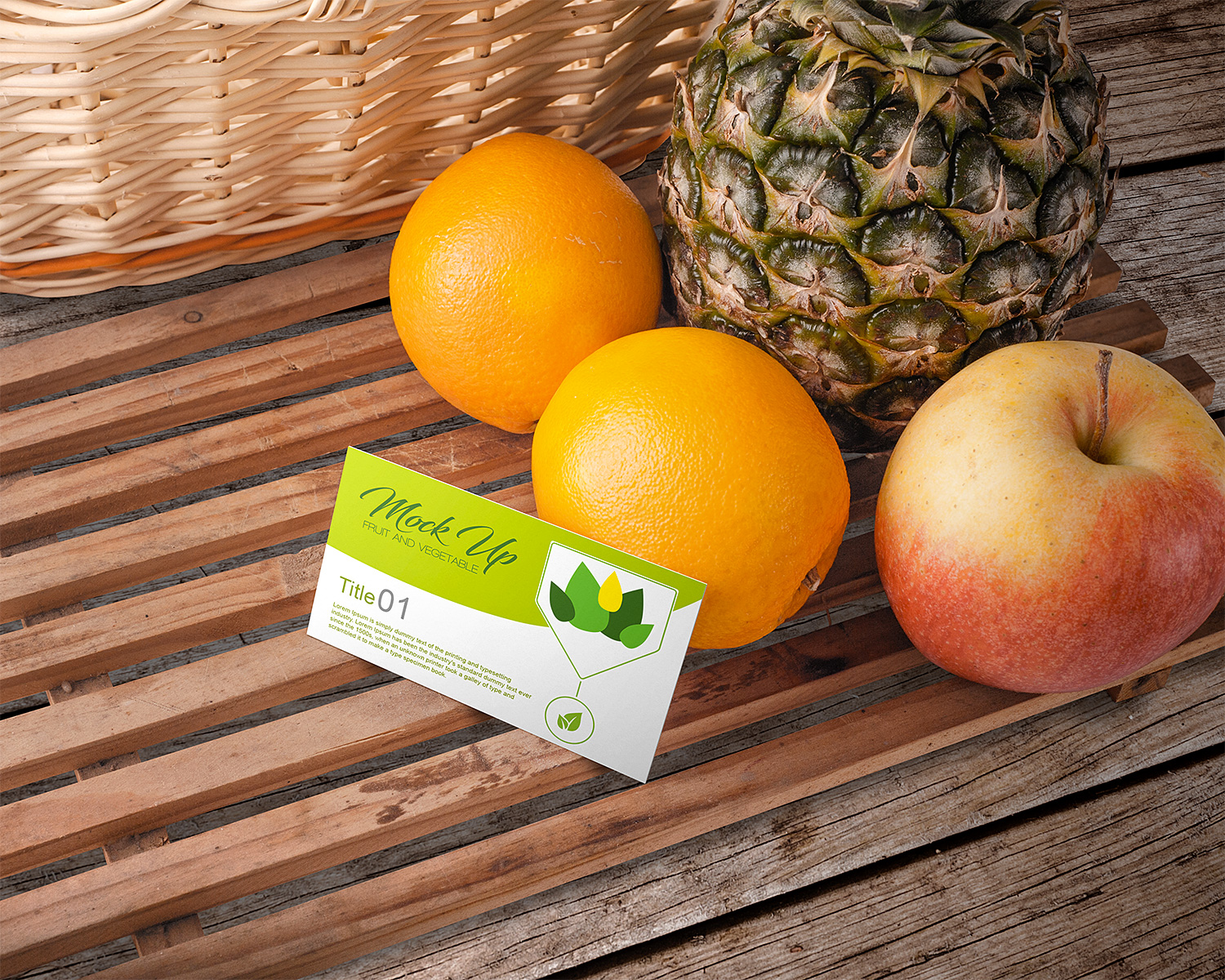 Download Fruit and Vegetable Business Card Mockup | Free Mockup