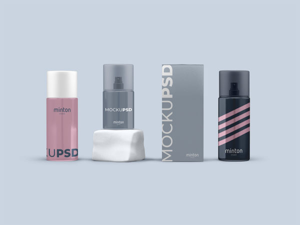 Spray Bottle Packaging Free Mockup