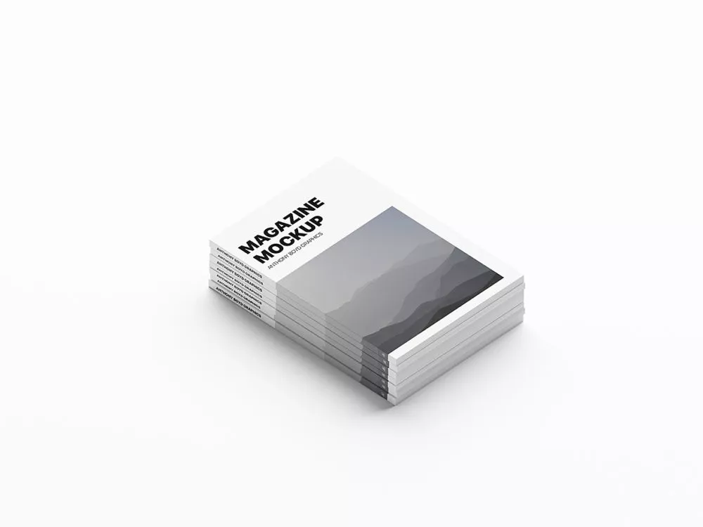 Stacked Magazines Free Mockup