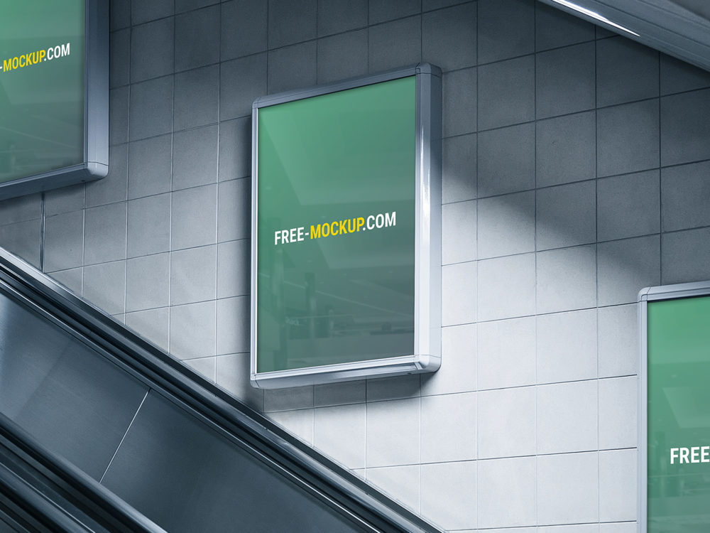 Subway Advertising Billboard Mockup