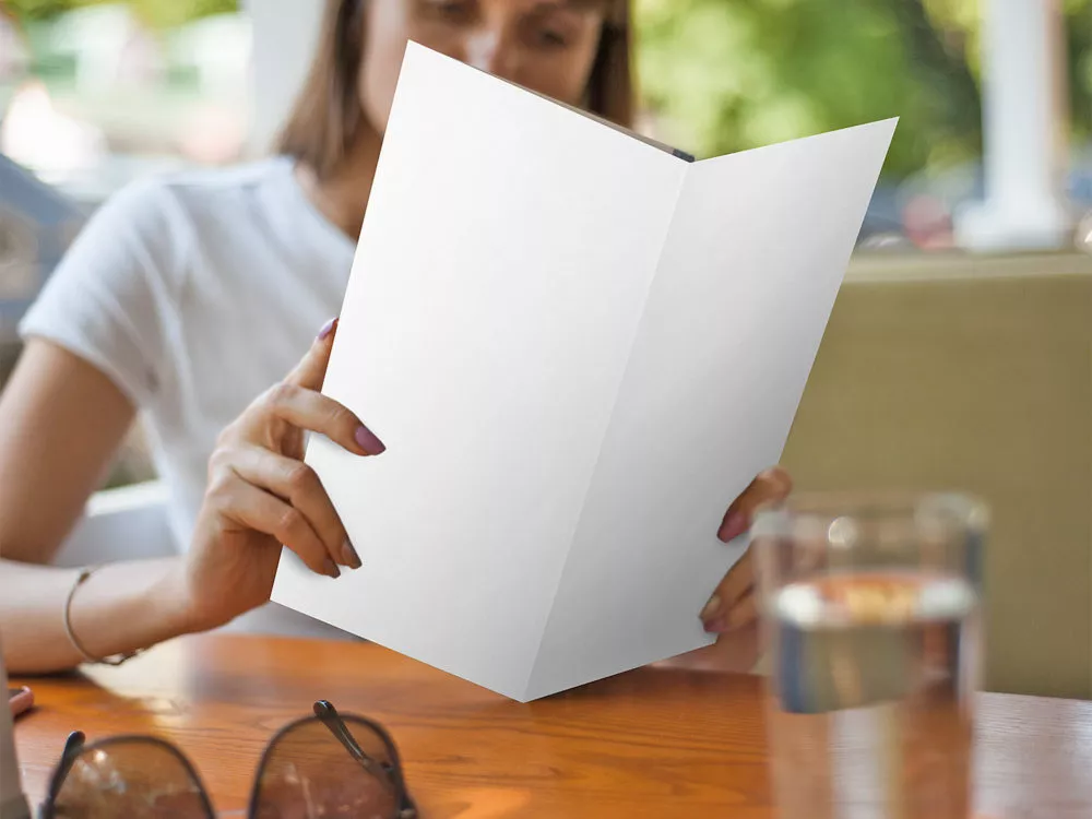 Tri-Fold Brochure Restaurant Menu Mockup