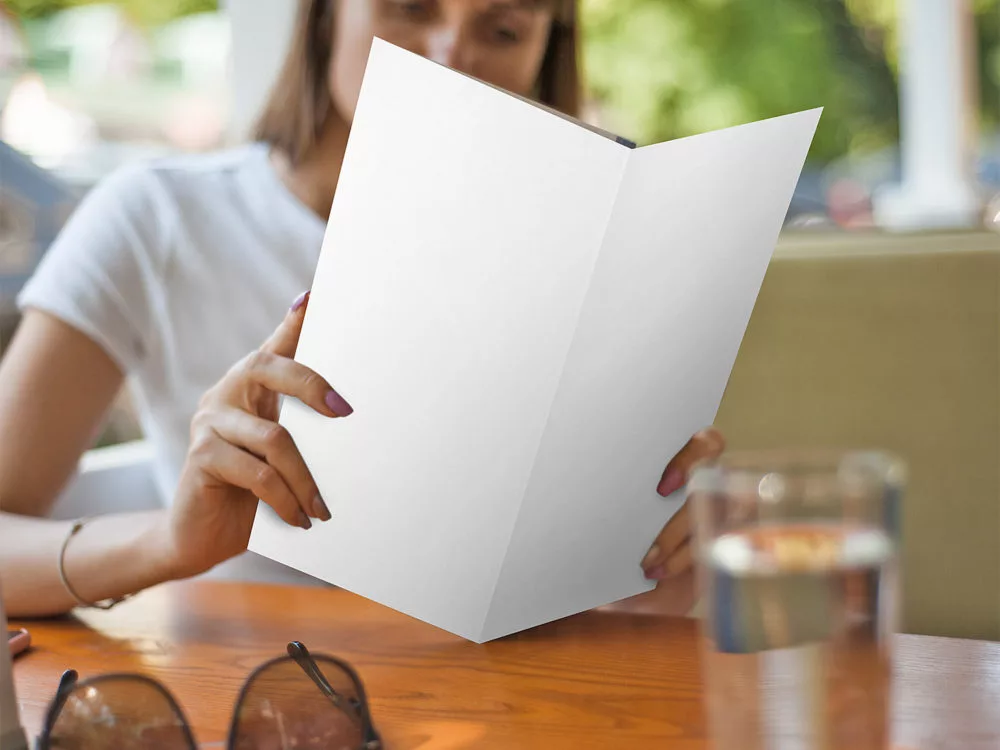 Tri-Fold Brochure Restaurant Menu Mockup