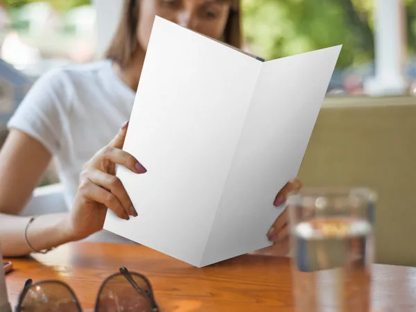 Tri-Fold Brochure Restaurant Menu Mockup