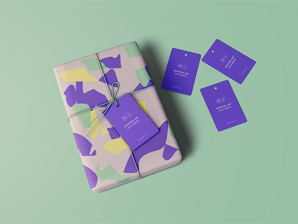 Wrapped Gift Mockup Free