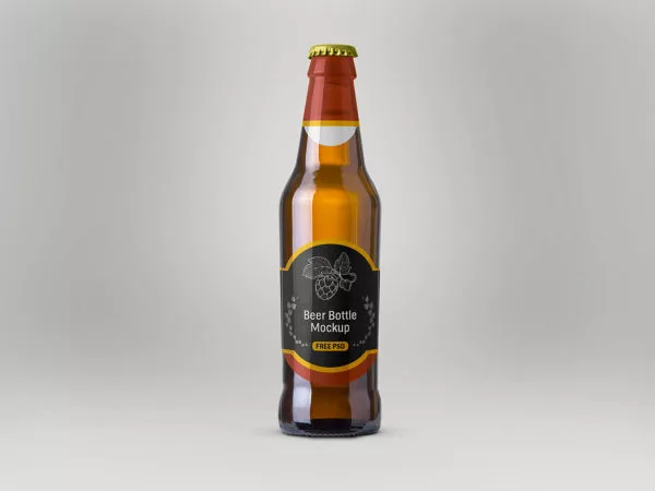 Beer Bottle Mockup Free