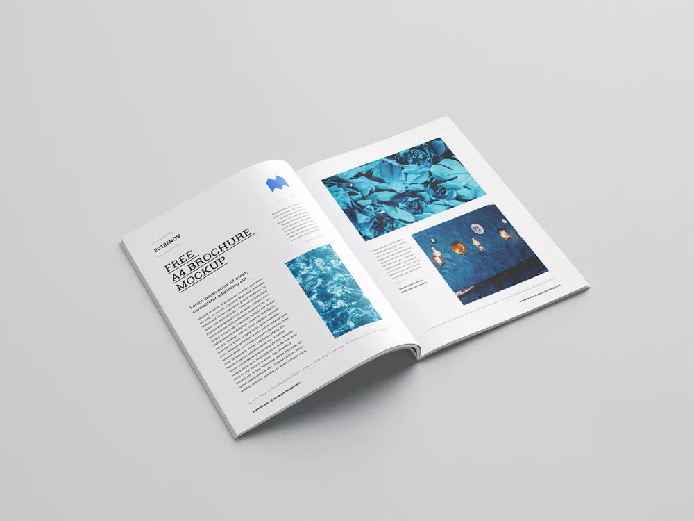 Free A4 Brochure Mockup