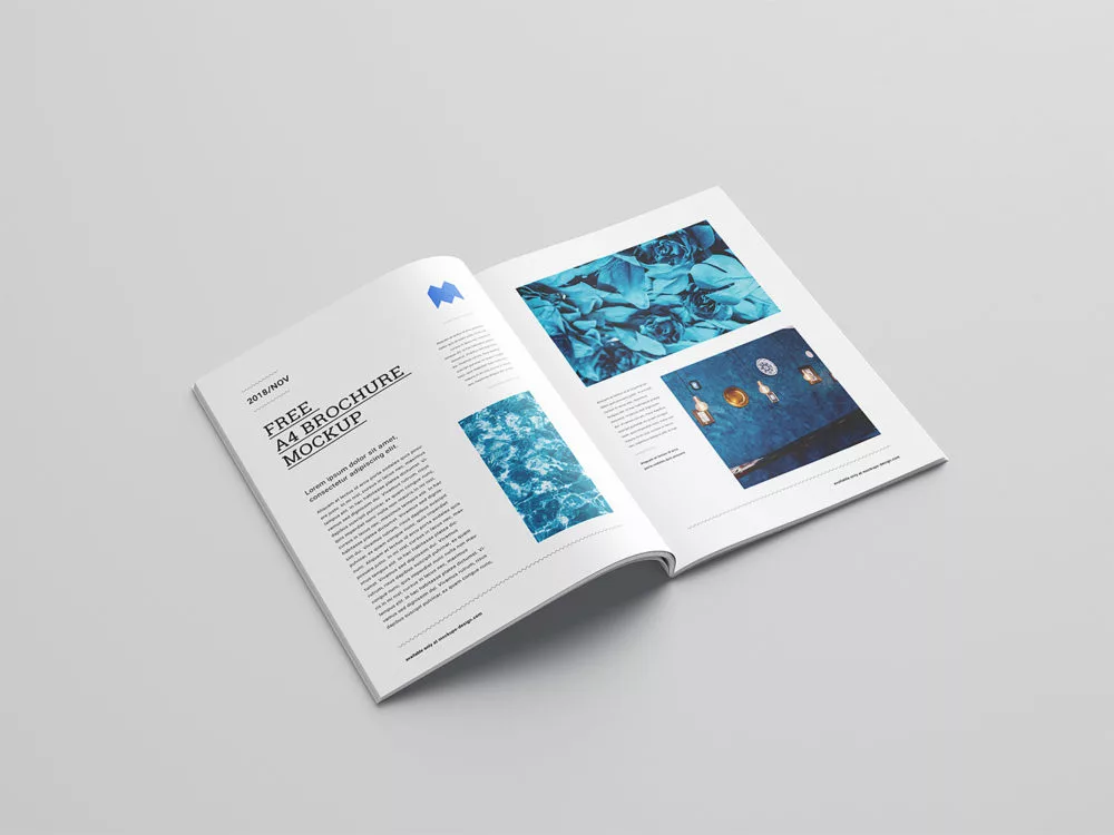Free A4 Brochure Mockup