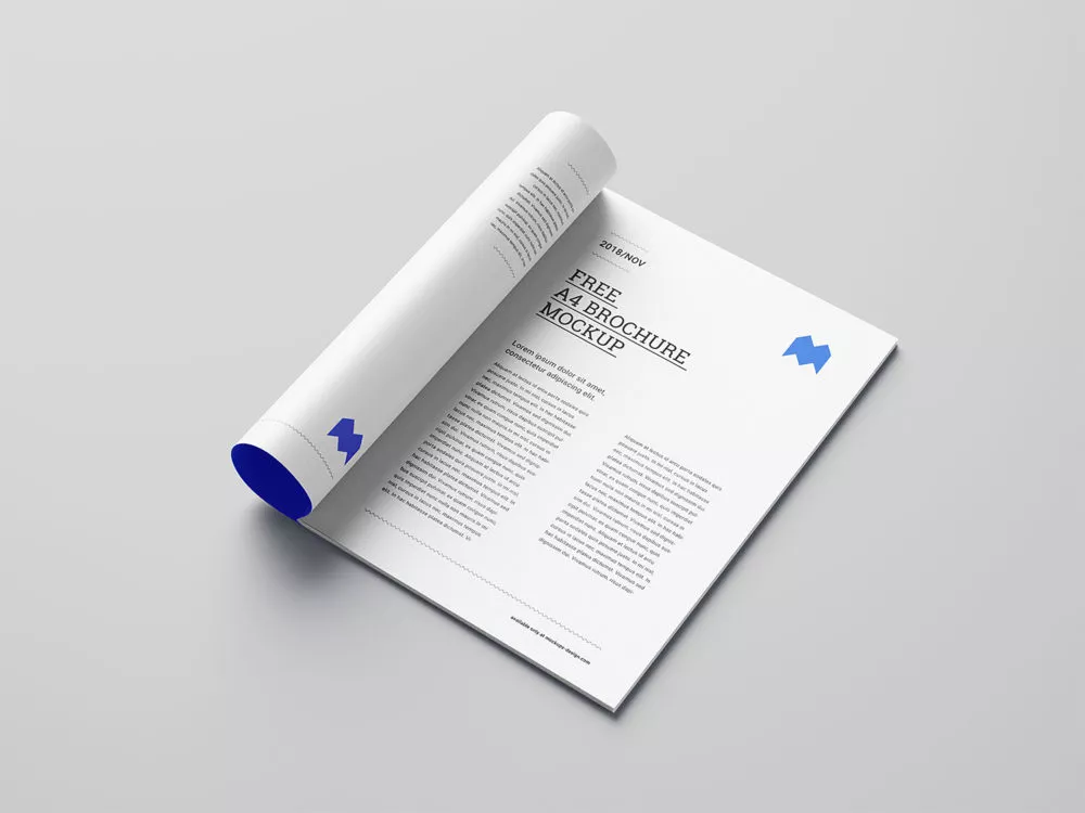 Free A4 Brochure Mockup