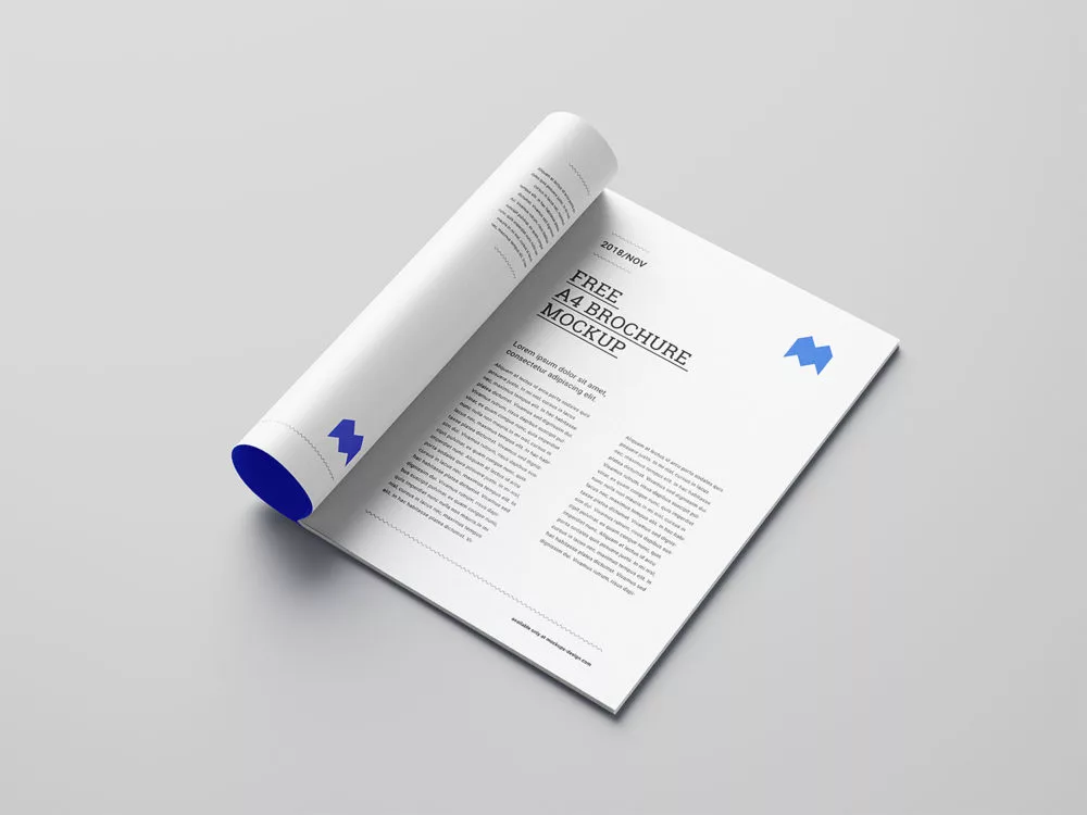Free A4 Brochure Mockup