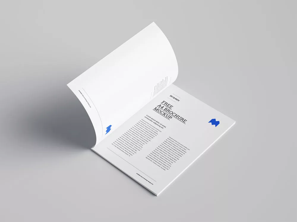 Free A4 Brochure Mockup