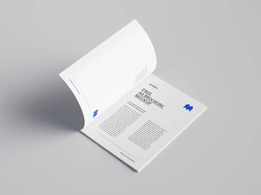 Free A4 Brochure Mockup