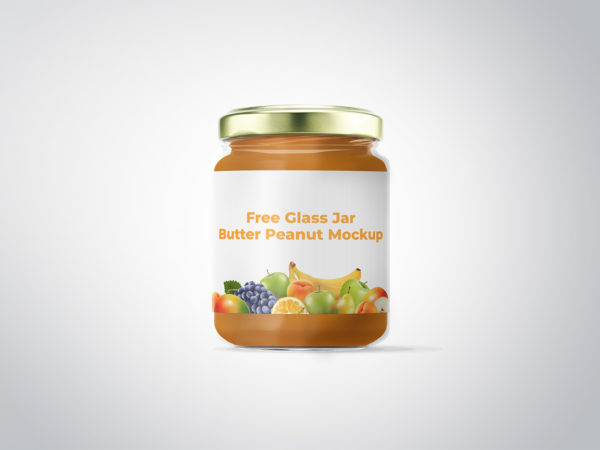 Free Glass Jar Butter Peanut Mockup