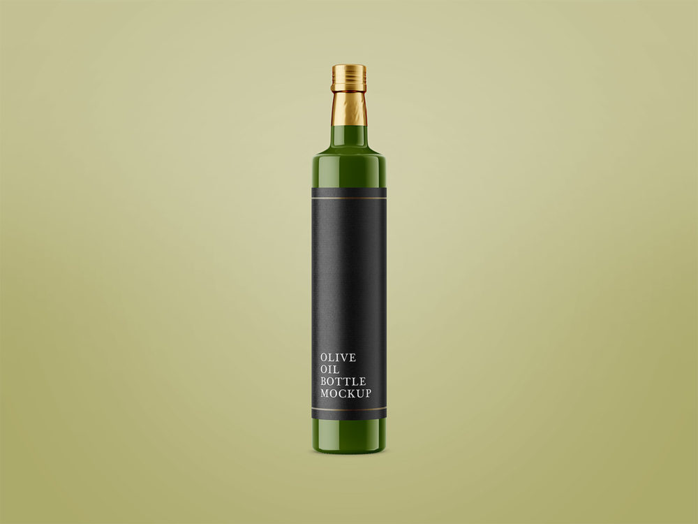 Download Glossy Olive Oil Bottle Mockup Free Mockup