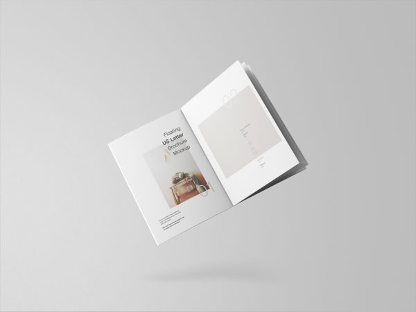 Minimal Floating Brochure Mockup