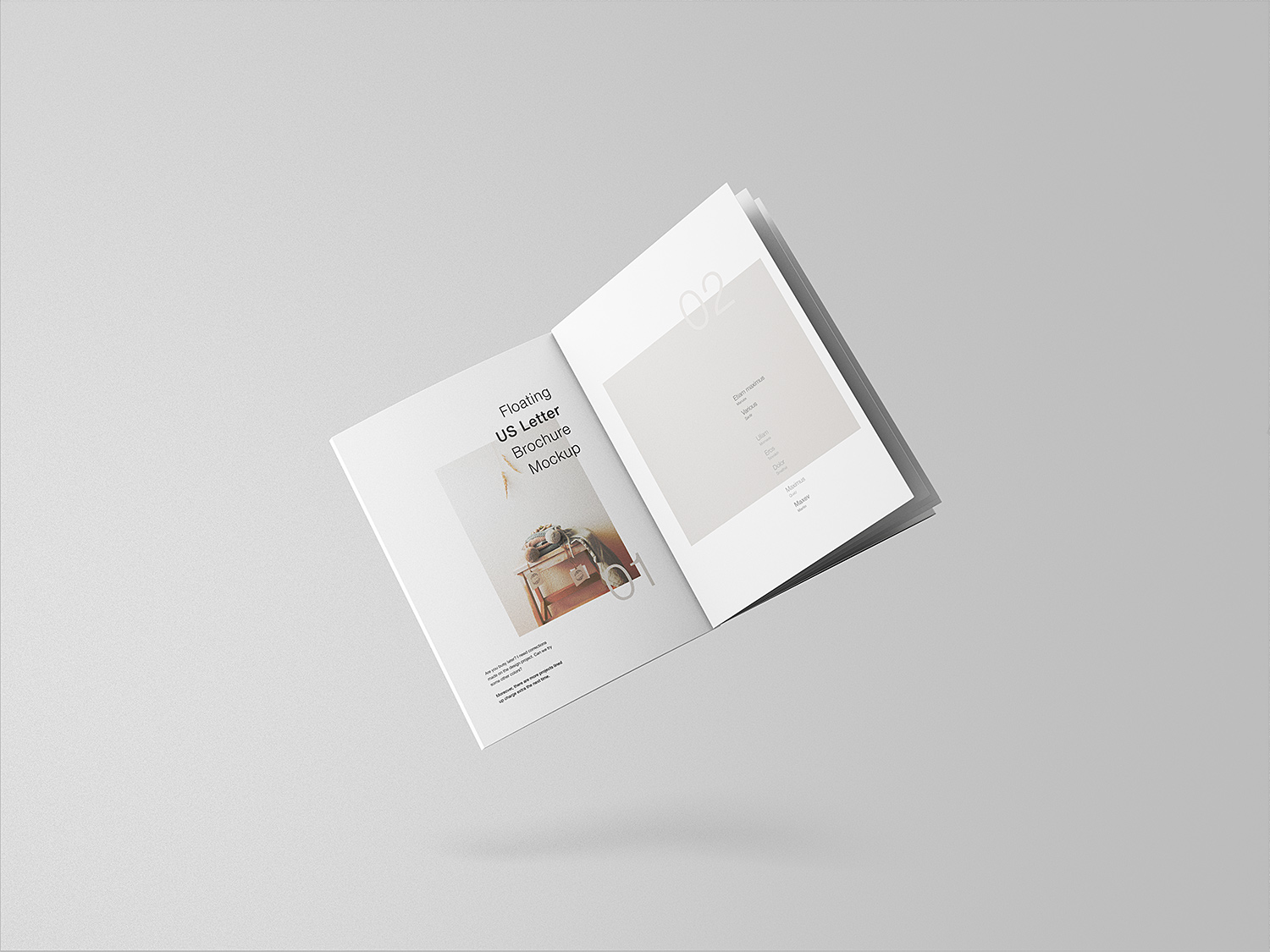 Download Minimal Floating Brochure Mockup Free Mockup